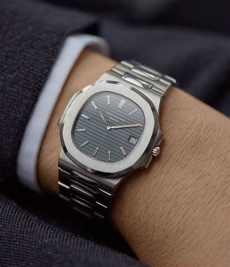 patek philippe nautilus jumbo vintage|Patek Philippe Nautilus with diamonds.